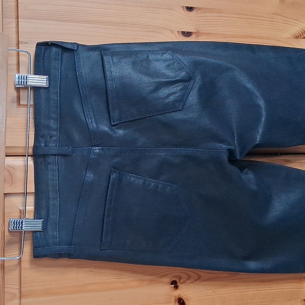 L' Agence Black Slim Raw Hem Goth Retro Pin- Up Cropped Pants Size 27 - Picture 8 of 11